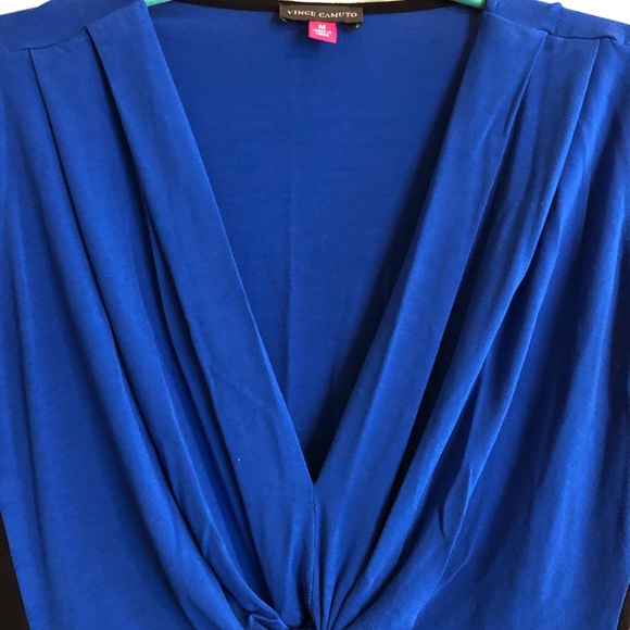 Vince Camuto blue and black knotted tank - Picture 2 of 6